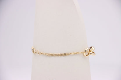 Double Curb Bracelet with Round Links