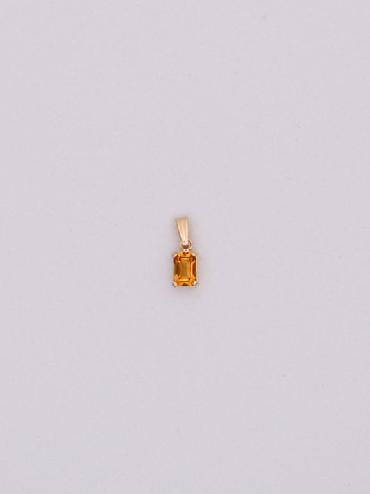 14k Gold Citrine Pendant