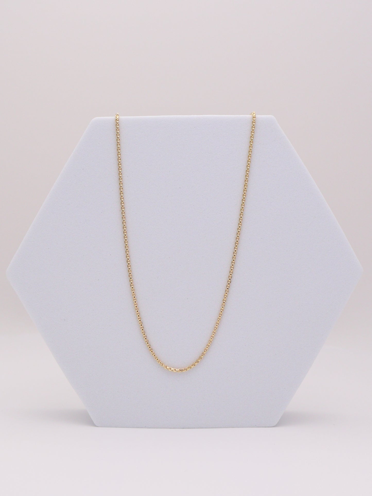 14k Gold Square Rolo Chain 1mm