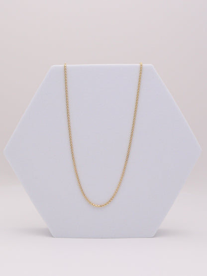 14k Gold Square Rolo Chain 1mm