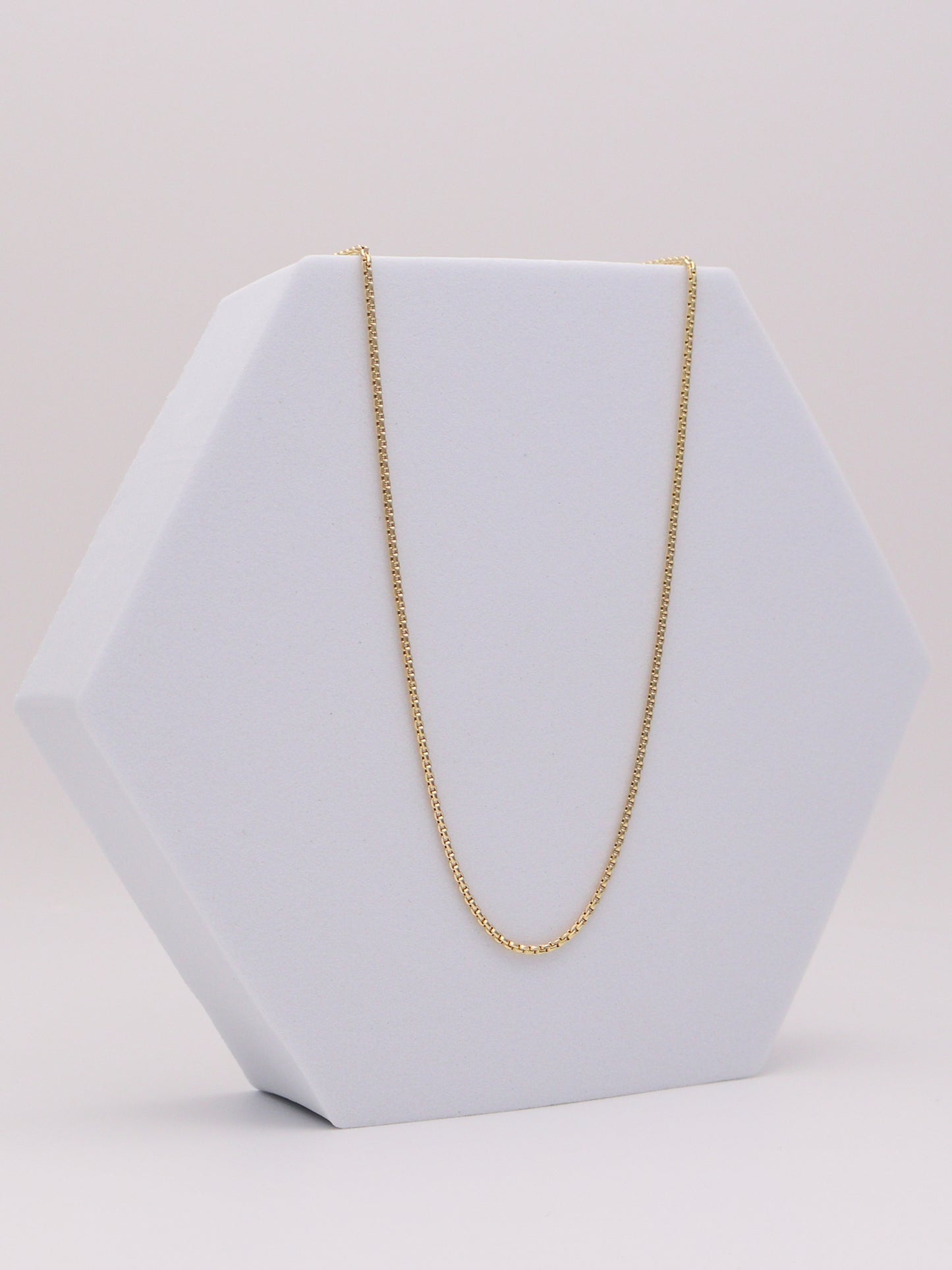 14k Gold Square Rolo Chain 1mm