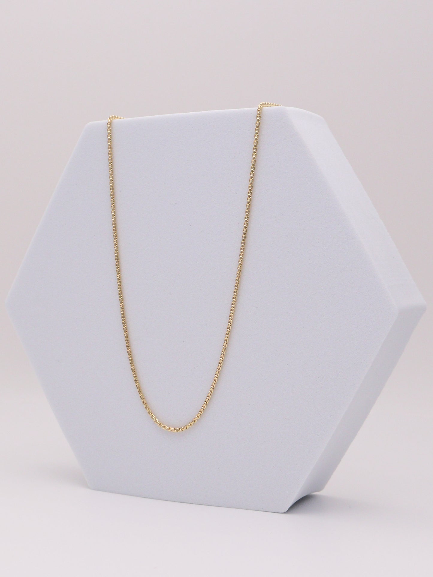 14k Gold Square Rolo Chain 1mm