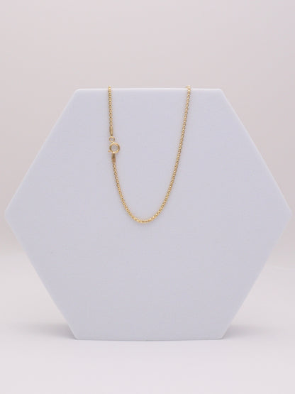 14k Gold Square Rolo Chain 1mm
