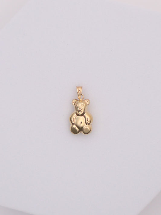 14k Gold Teddy Bear Pendant