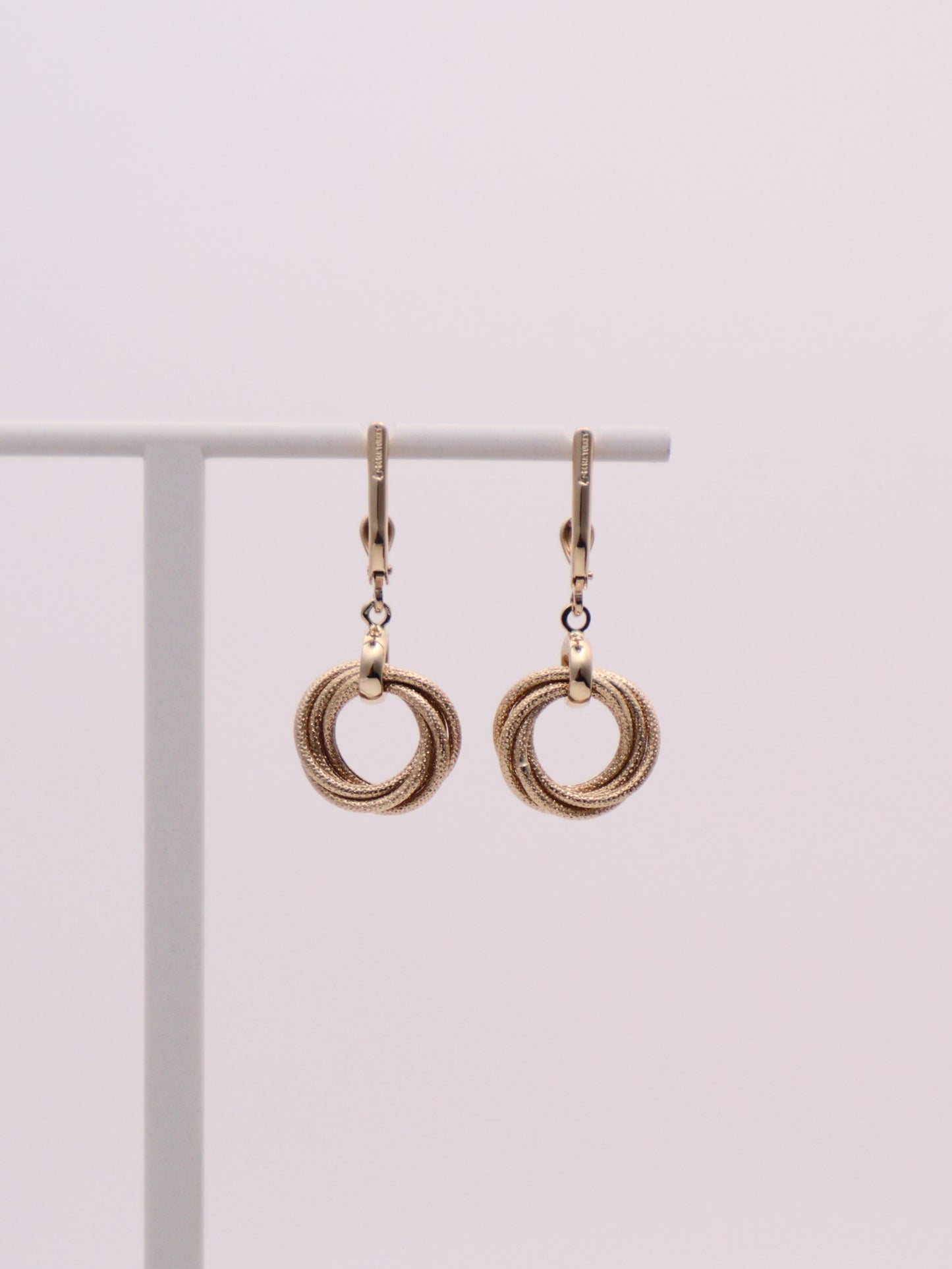 14k Gold Interlocking Circles Earrings