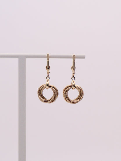 14k Gold Interlocking Circles Earrings