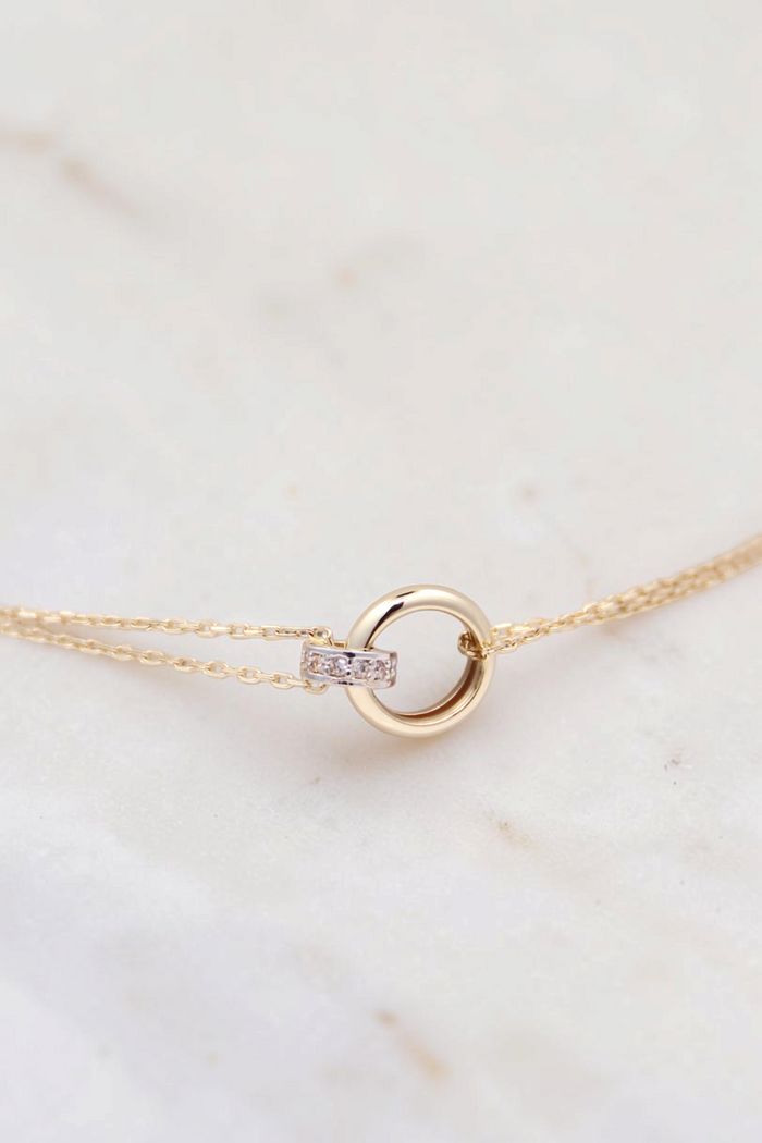 Round Link Double Cable Bracelet