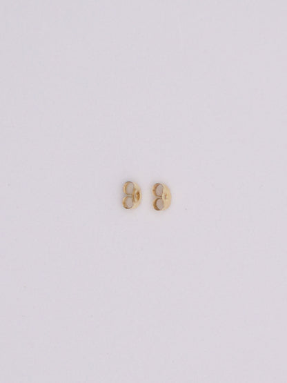 14k Gold Orange Cameo Earrings