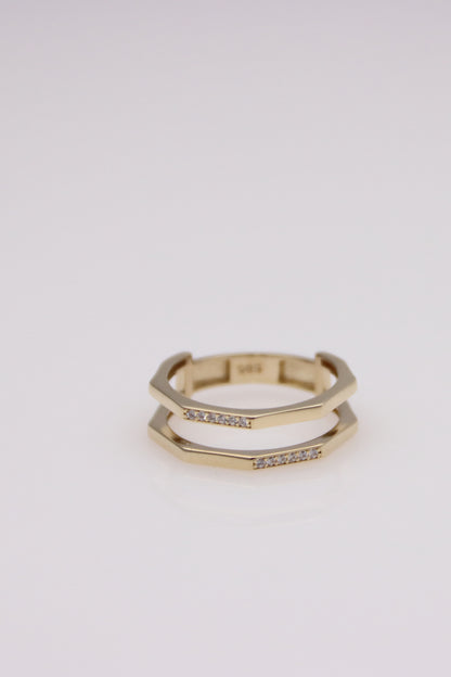 Double Geometric Band Ring