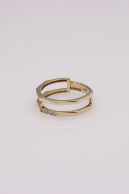Double Geometric Band Ring