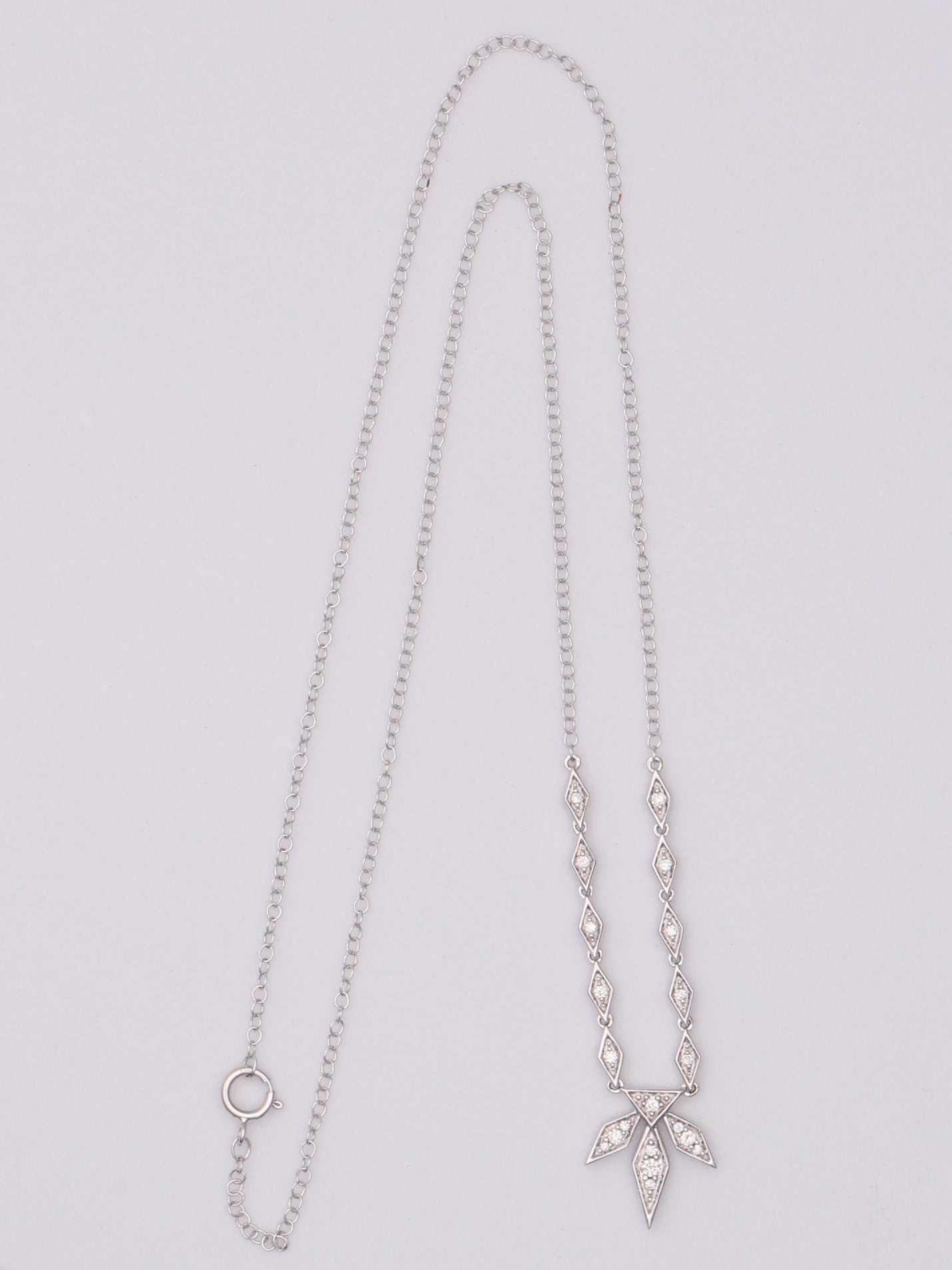 10k WG Disney Snowflake Necklace