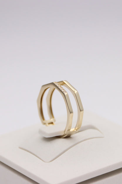 Double Geometric Band Ring