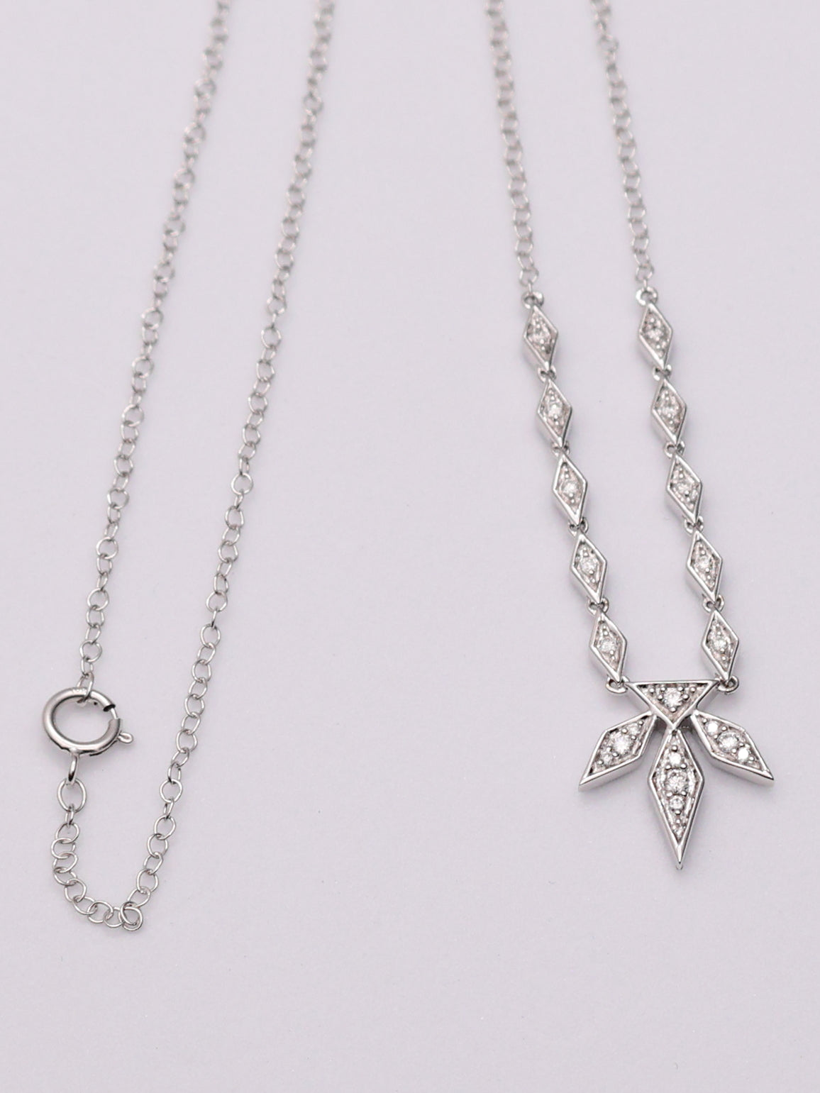 10k WG Disney Snowflake Necklace