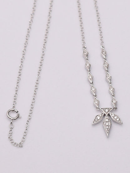 10k WG Disney Snowflake Necklace