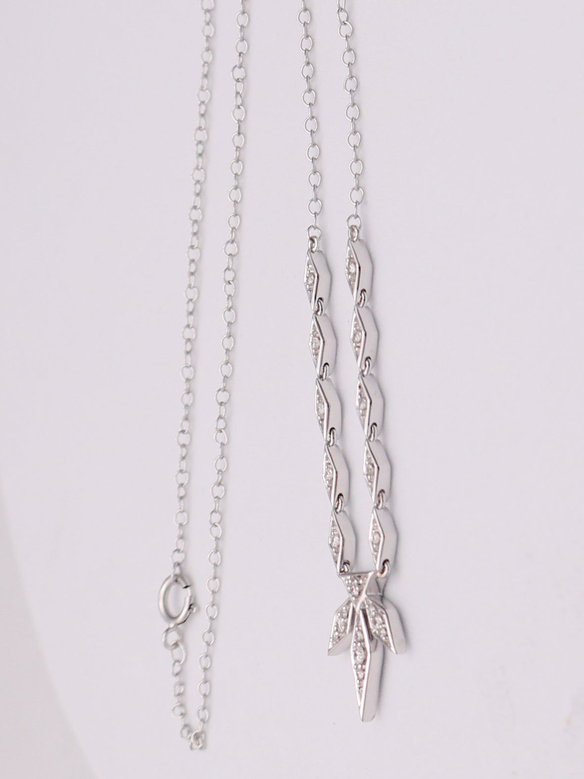10k WG Disney Snowflake Necklace