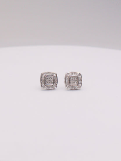 10k WG Diamond Earrings
