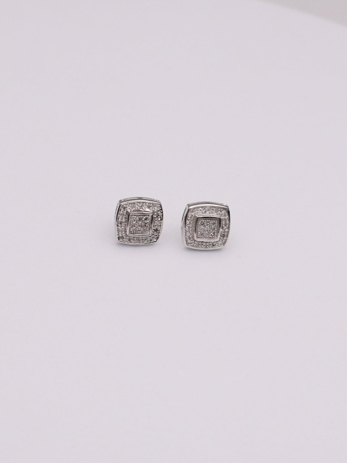 10k WG Diamond Earrings