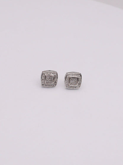 10k WG Diamond Earrings