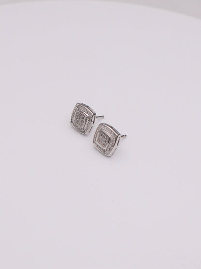 10k WG Diamond Earrings