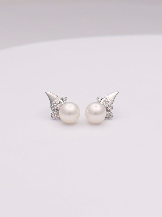 14k WG Pearl Earrings