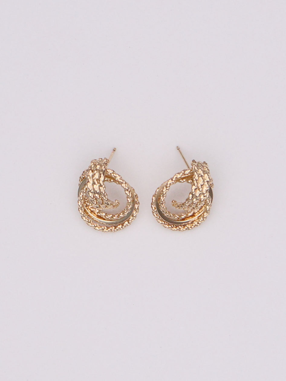 14k Rope Circle Earrings