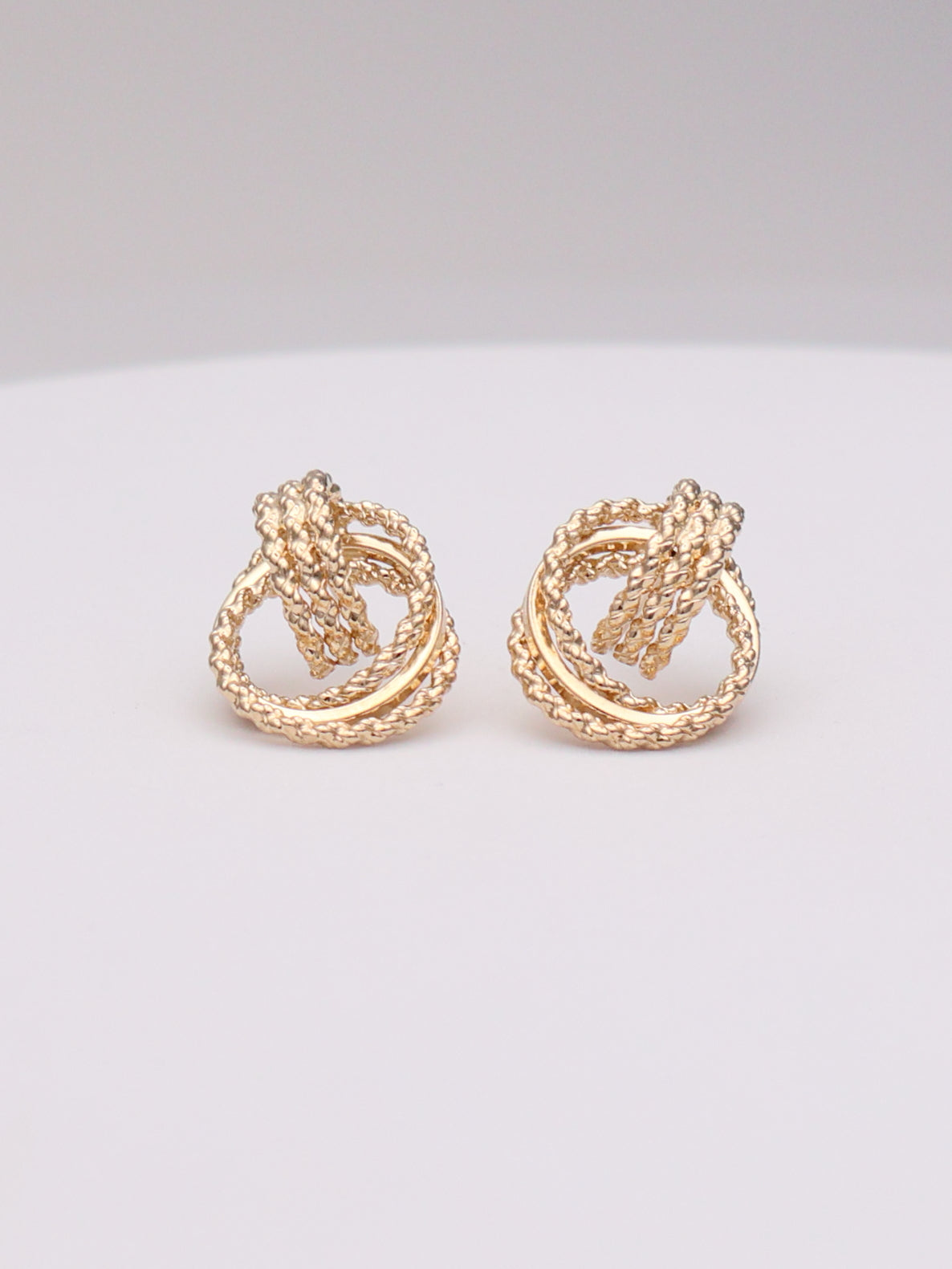 14k Rope Circle Earrings