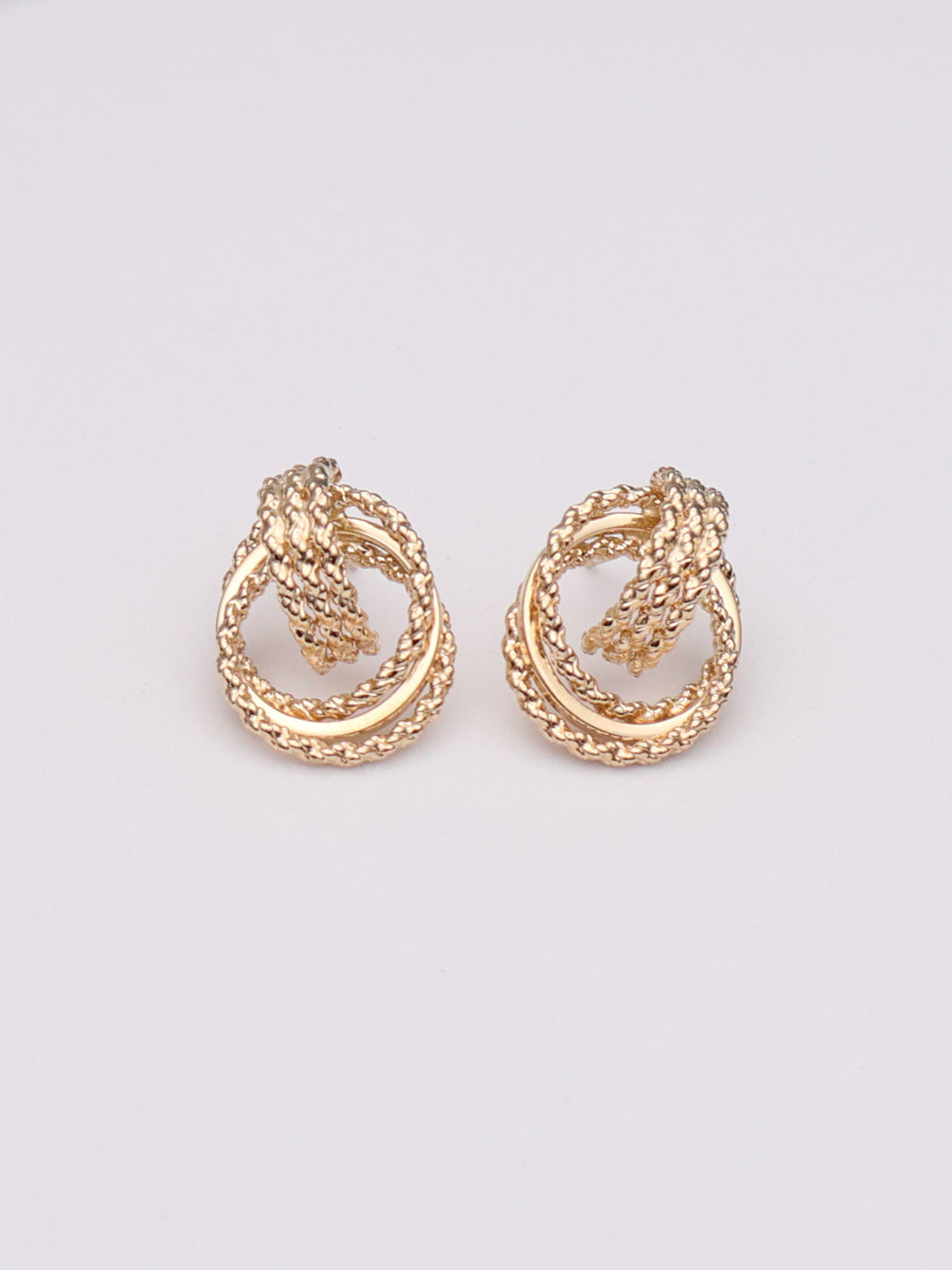 14k Rope Circle Earrings