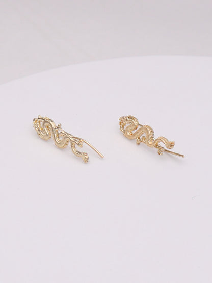 14k Dragon Earrings