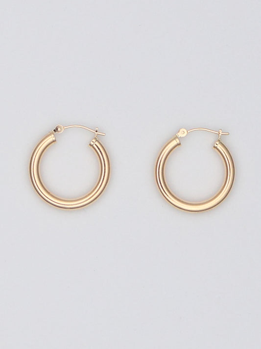14k Yellow Gold Hoops