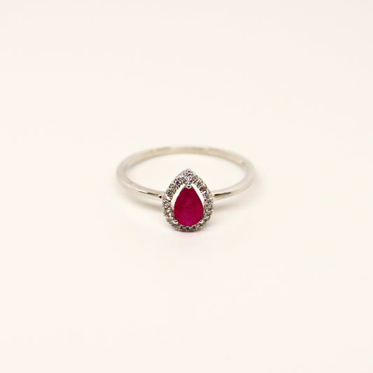 14k WG Ruby Ring
