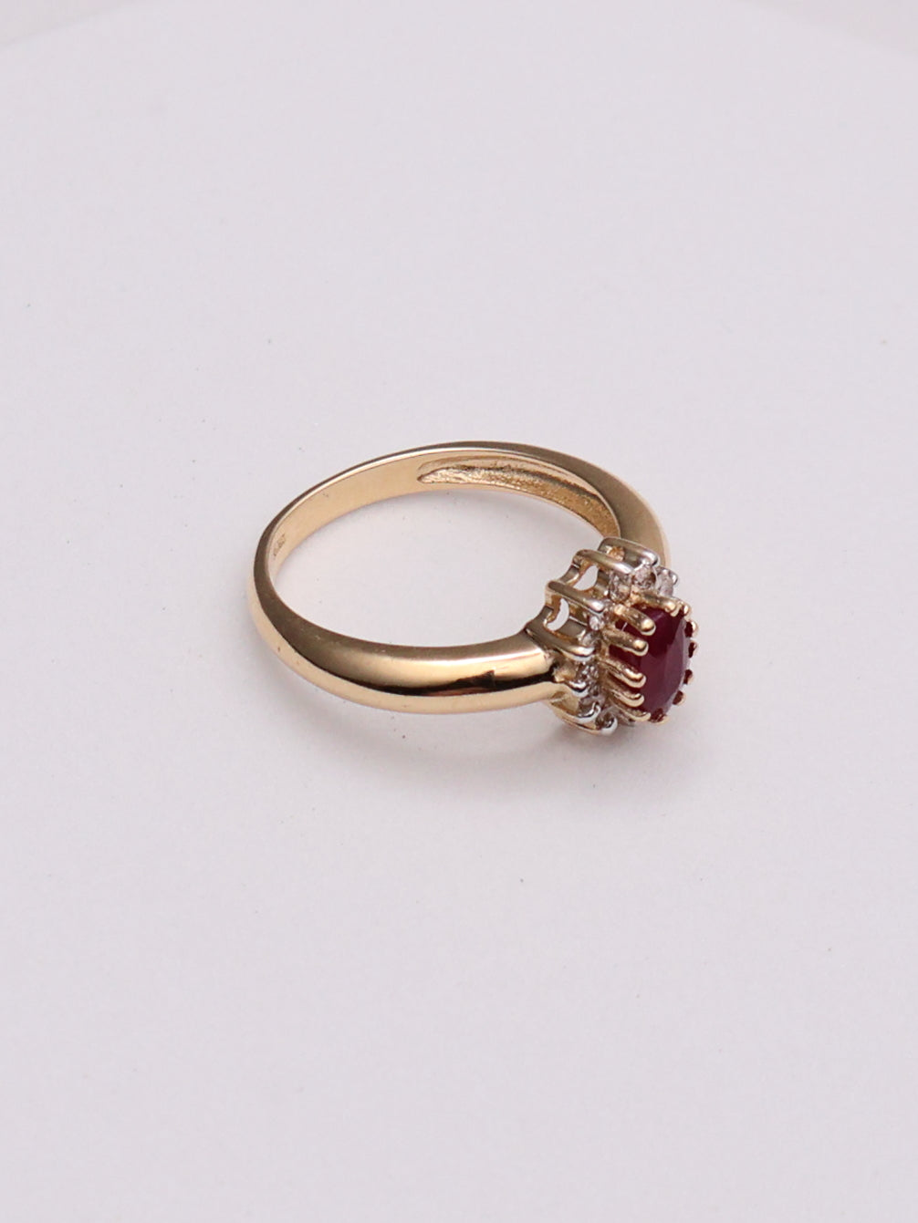 14k Diamond & Ruby Ring