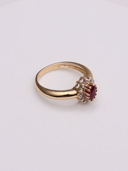 14k Diamond & Ruby Ring