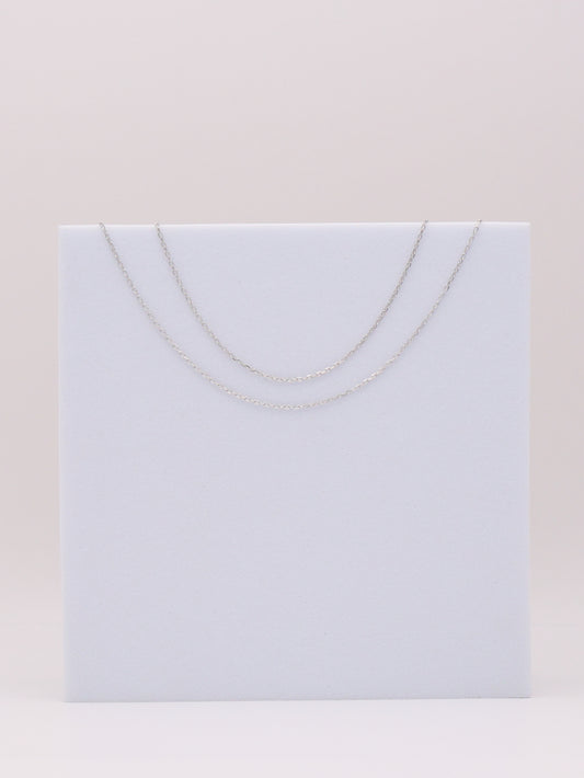 14k White Gold Dainty Necklace