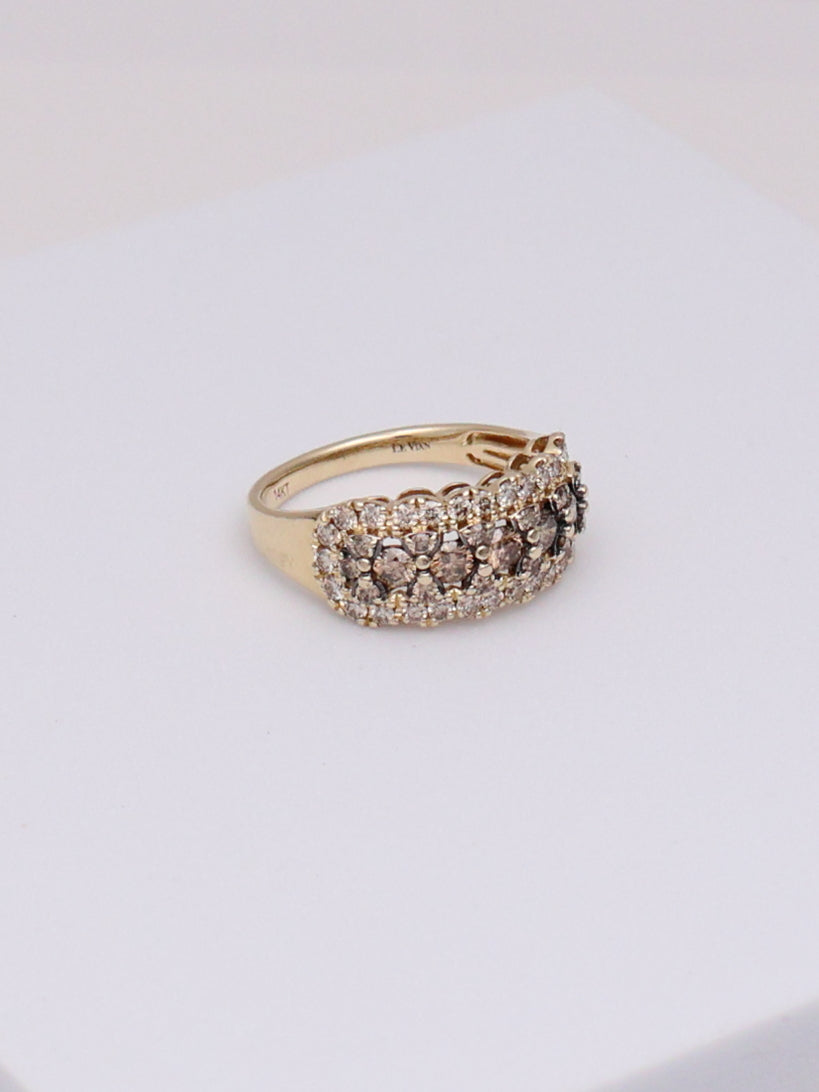 14k Le Vian Chocolate & Champagne Diamond Ring
