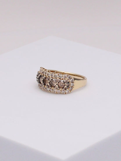 14k Le Vian Chocolate & Champagne Diamond Ring