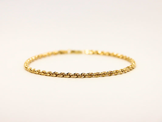 14k Rope Chain Bracelet
