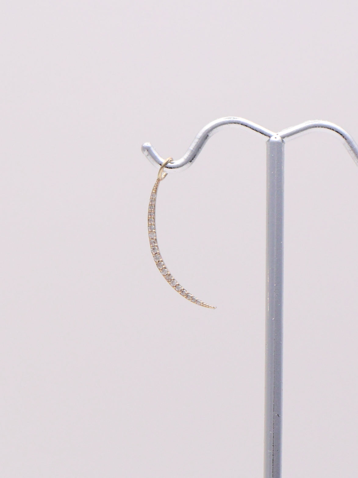 14k Crescent Moon Diamond Pendant