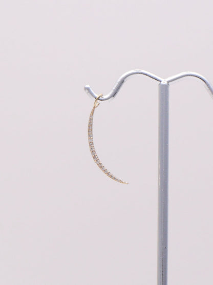 14k Crescent Moon Diamond Pendant