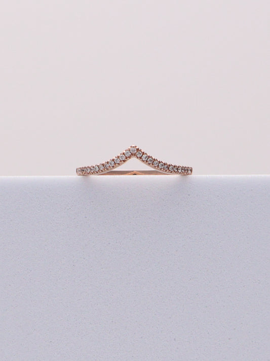 14k RG Diamond Accent Ring