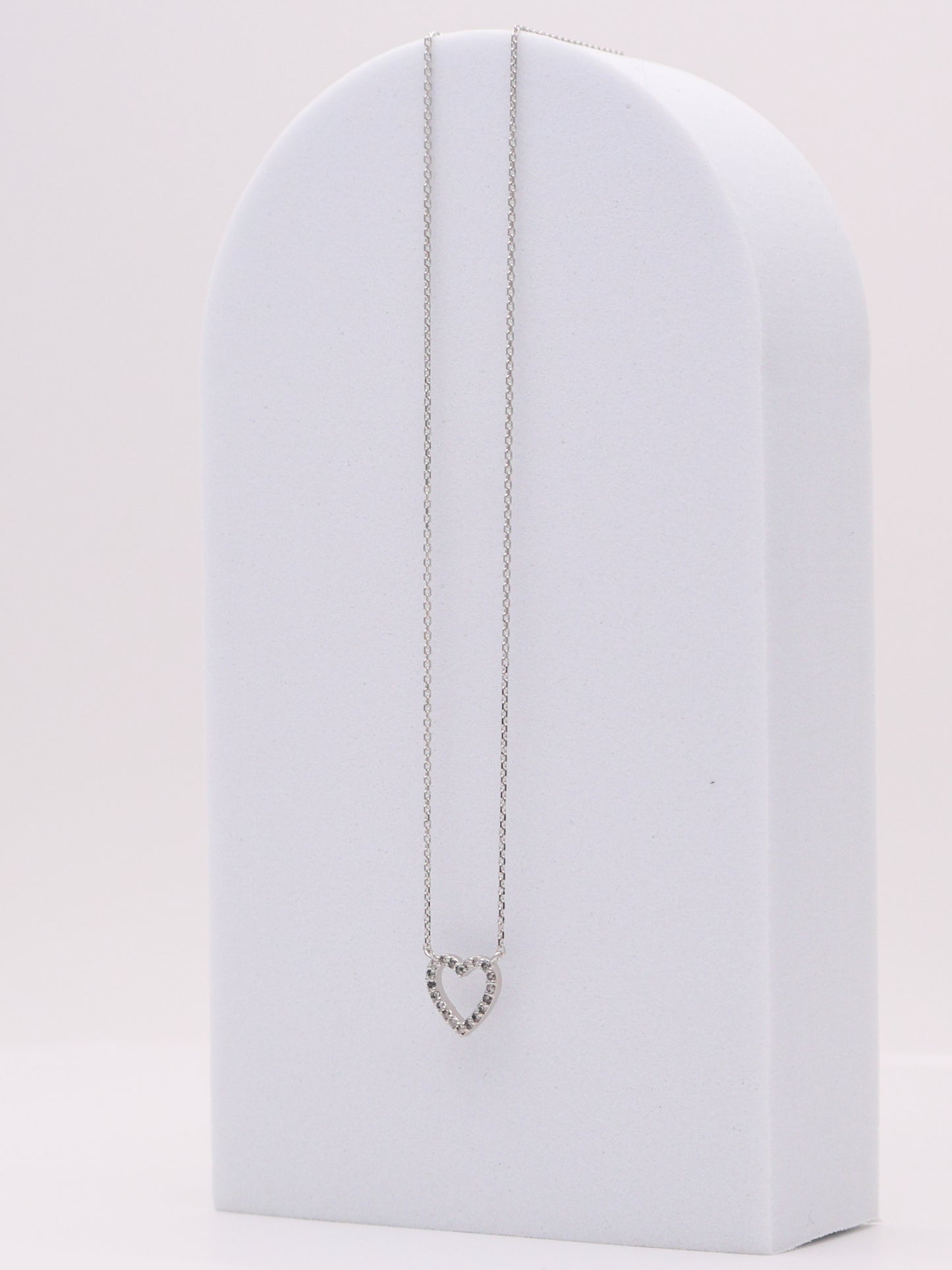 14k WG Diamond Heart Necklace