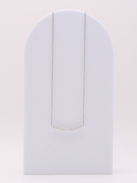14k WG Diamond Bar Necklace