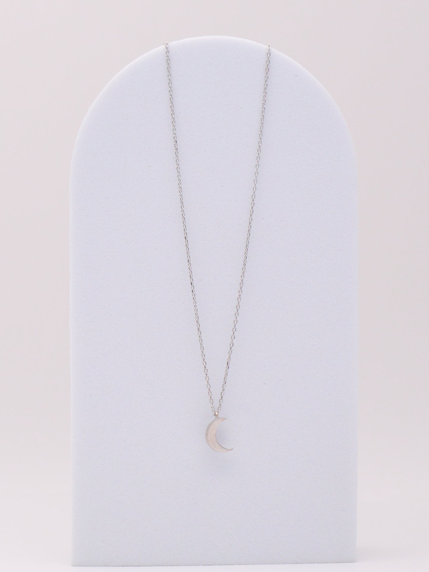 14k WG Moon Necklace
