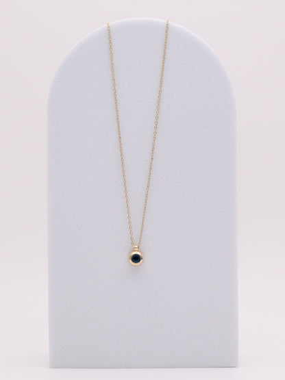 14k Blue Evil Eye Necklace