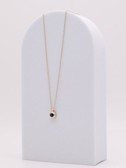 14k Blue Evil Eye Necklace