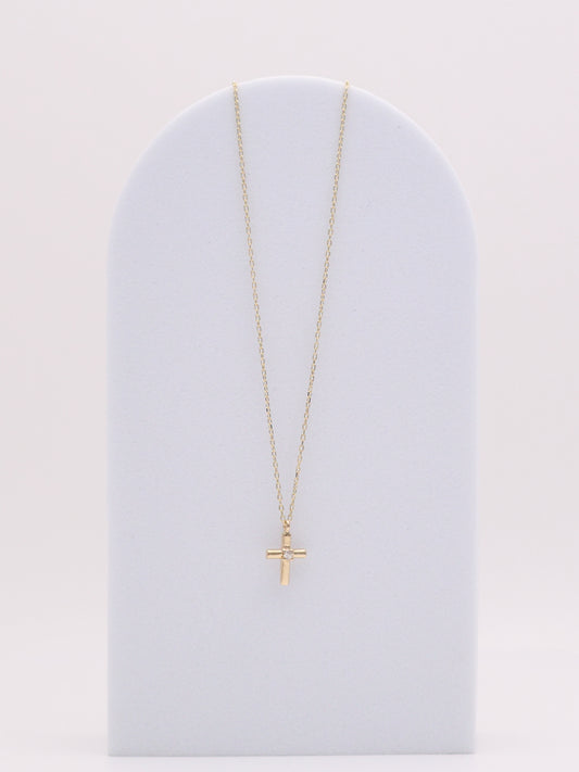 14k Diamond Cross Necklace