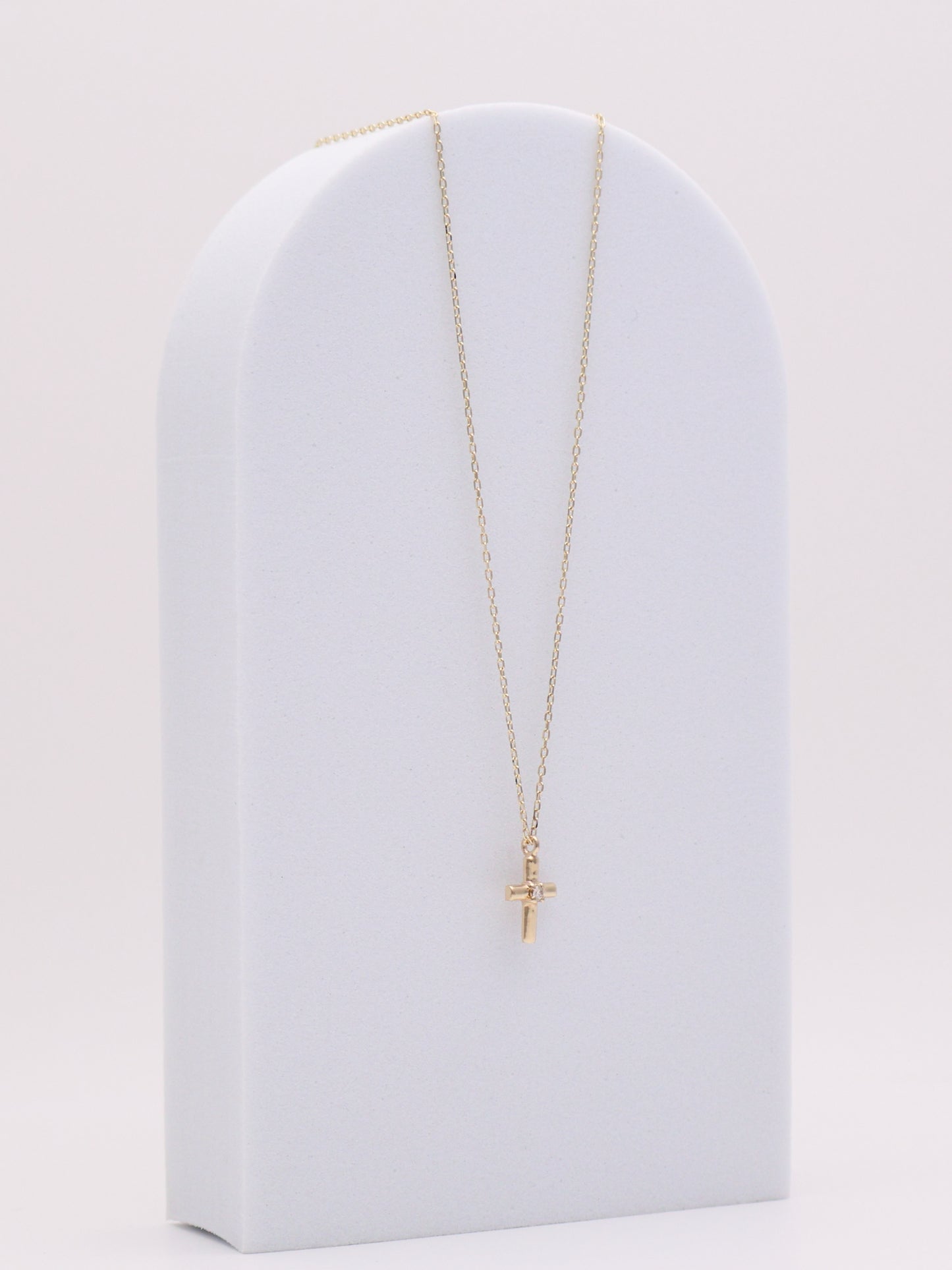 14k Diamond Cross Necklace
