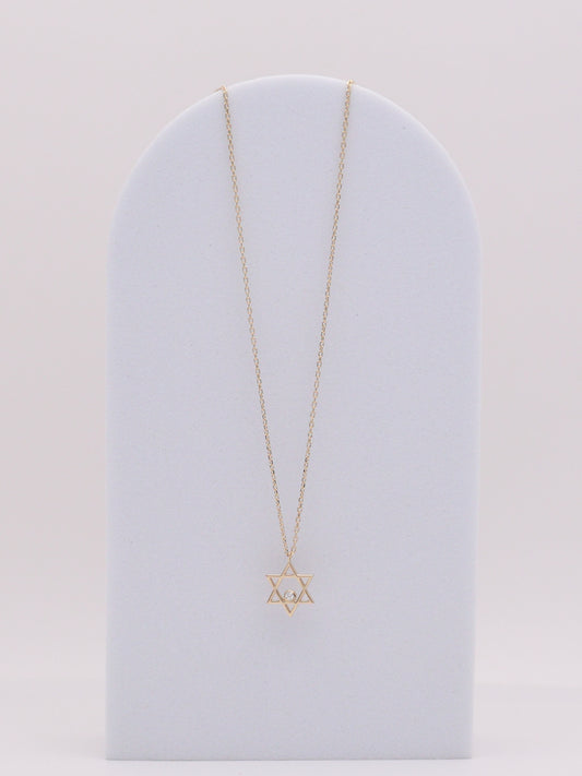 14k Diamond Star Necklace