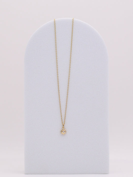 14k Diamond Dainty Star Necklace