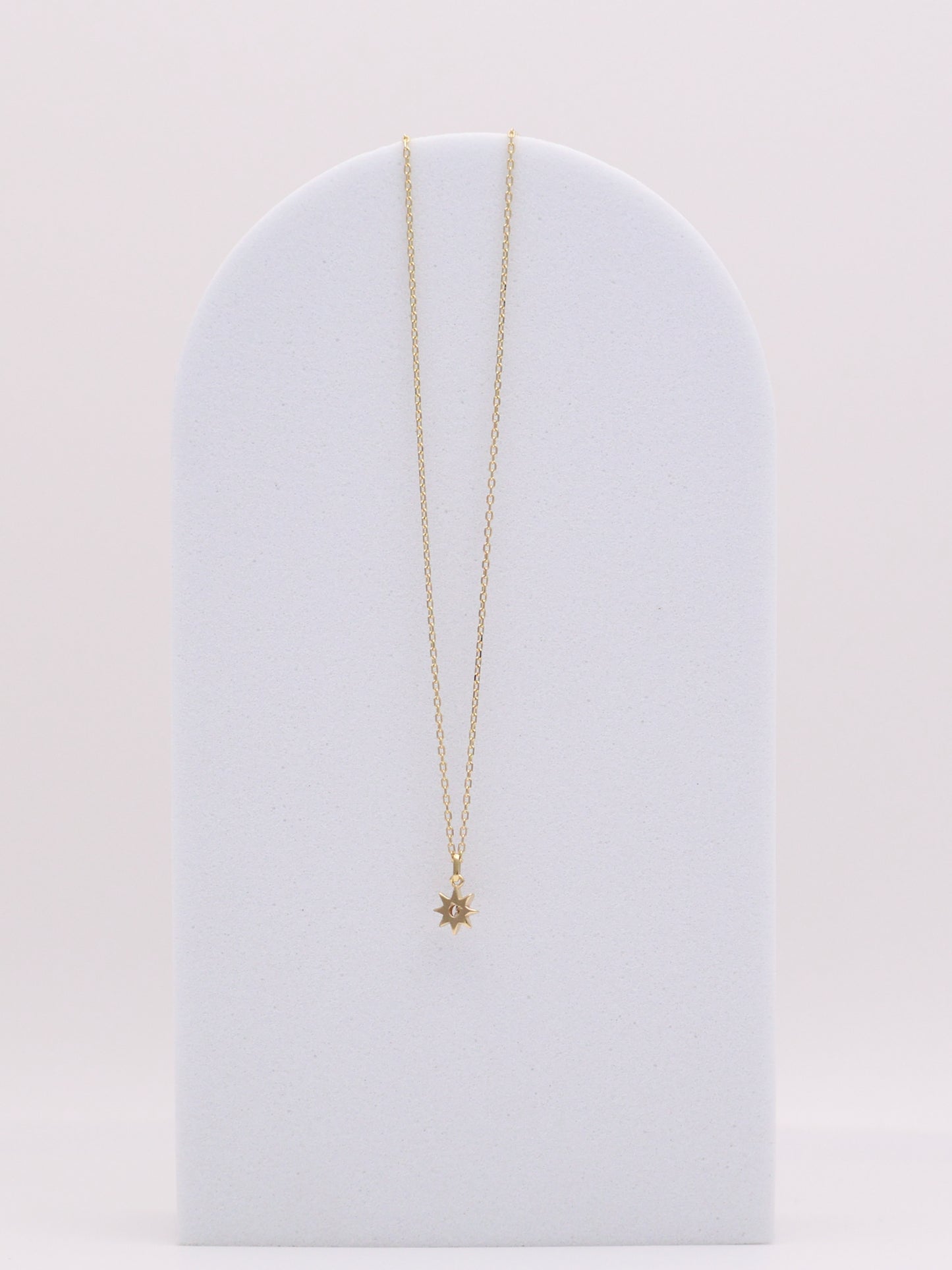 14k Diamond Dainty Star Necklace