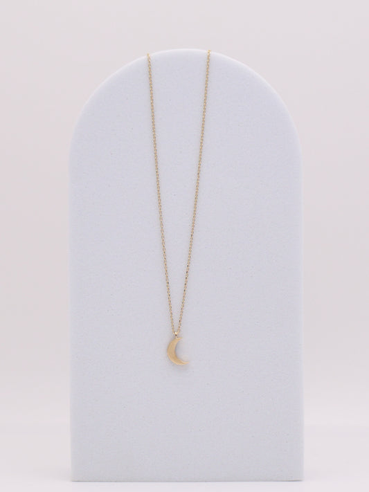 14k Moon Necklace